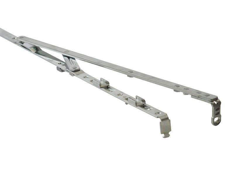 Mécanisme d'inclinaison et de rotation pour ciseaux de fenêtres en plastique