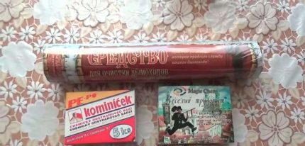 Préparations pour nettoyer les cheminées de la suie