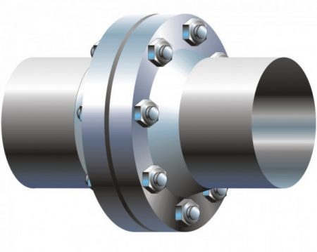 Exemple de raccordement de tuyau à bride