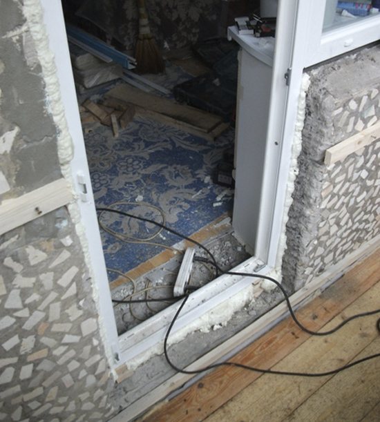 Extension de balcon vue intérieure