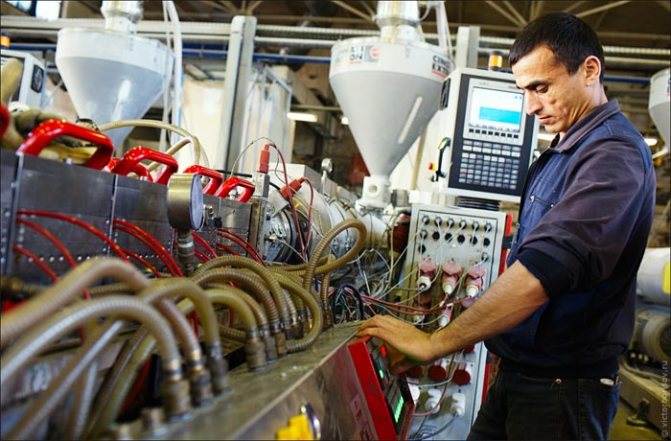 Production de profilés PVC