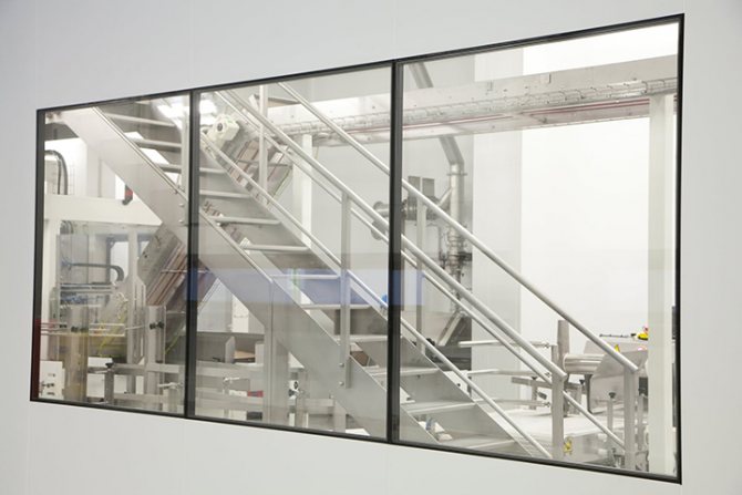 Fenêtres ignifuges dans la zone de production