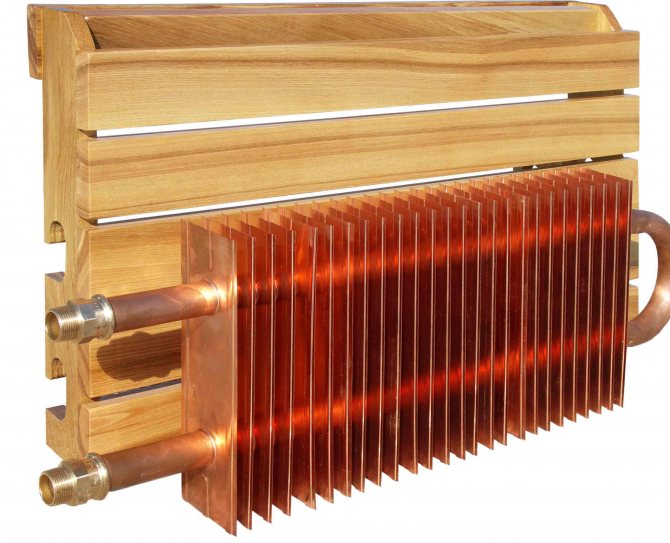 Radiateur de chauffage en cuivre.