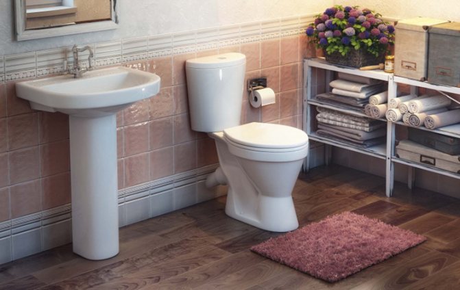 Évier avec piédestal