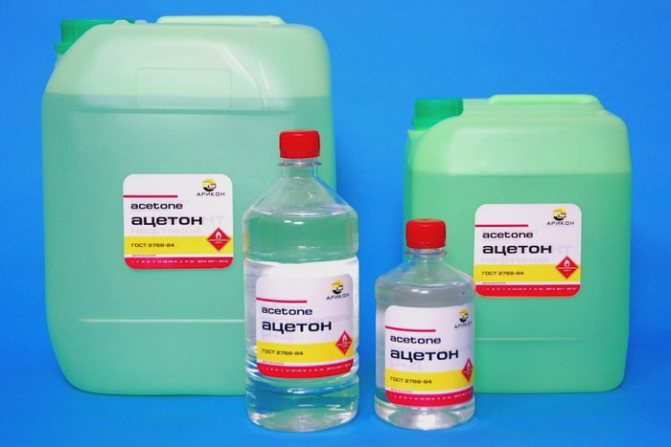 Solution d'acétone