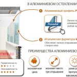 Fenêtres coulissantes en aluminium sur la loggia