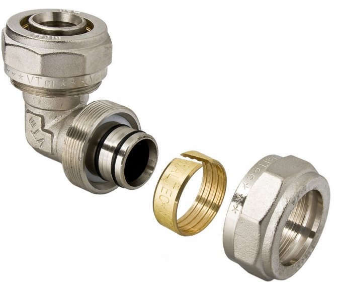 dimensions des tubes métal-plastique avec raccords à compression