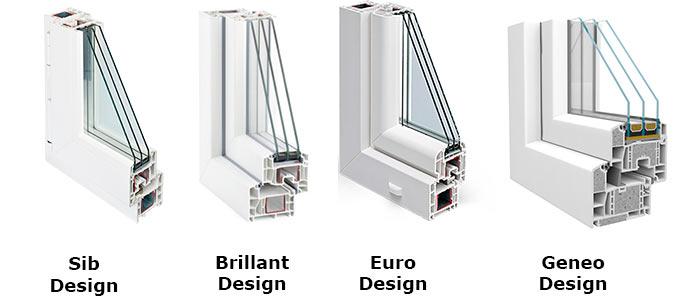Différents modèles Rehau