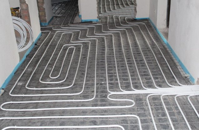 Installation de chauffage par le sol