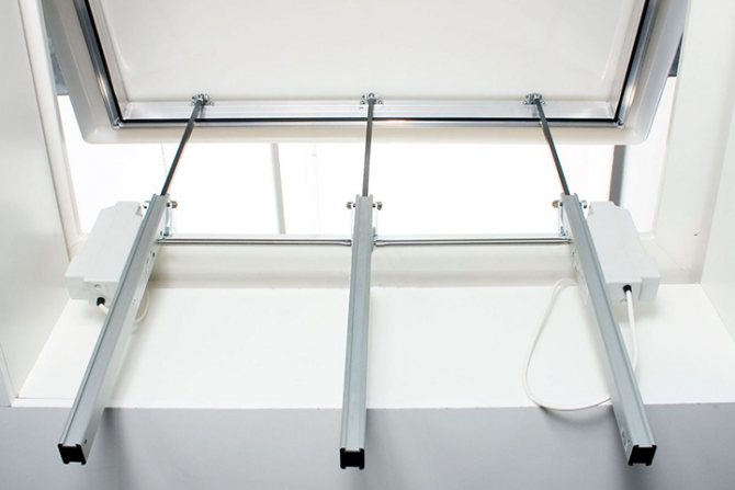 Acionamentos elétricos de rack para janelas