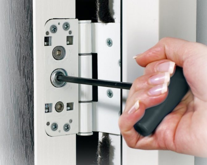 Réglage des portes en aluminium