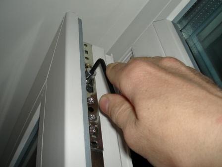 réglage de la porte du balcon