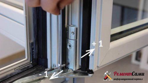 Réglage horizontal du châssis de fenêtre en plastique