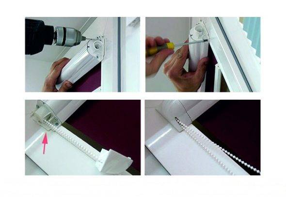 Stores enrouleurs pour fenêtres en plastique sans perçage