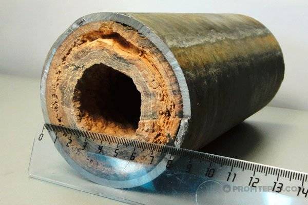 Rouille dans le système de chauffage dans une maison privée