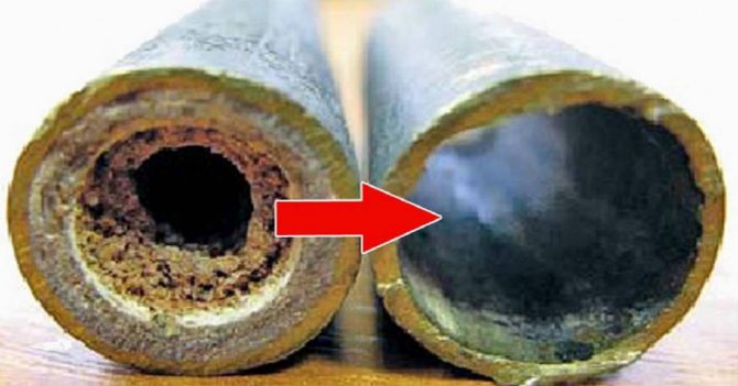 Rouille dans le système de chauffage dans une maison privée