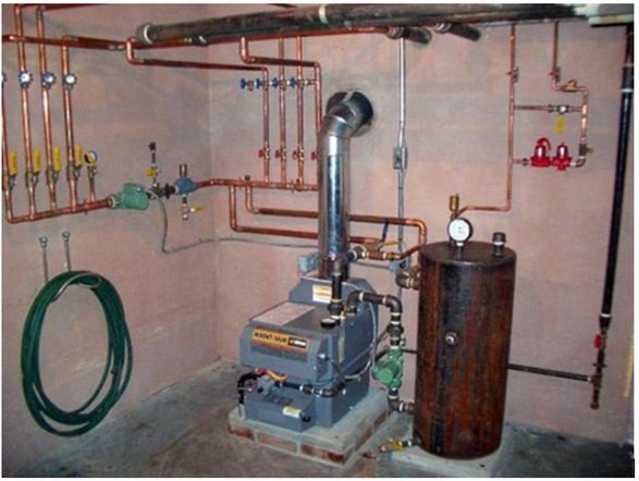 Chaudière maison dans la chaufferie