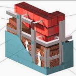 Schéma de circulation de l'air et fixation de l'isolant au mur