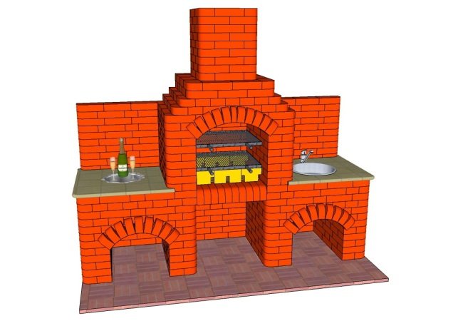 Schéma de la cheminée extérieure