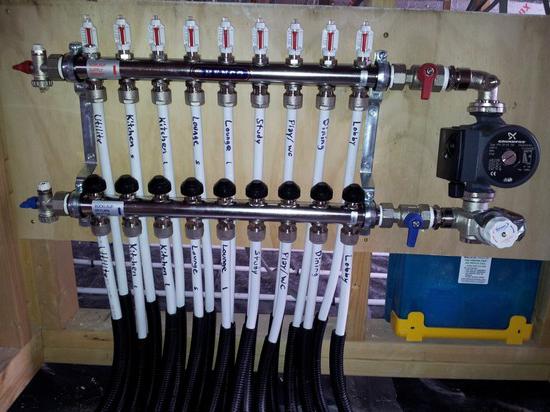 schéma d'installation de la pompe dans l'installation de chauffage