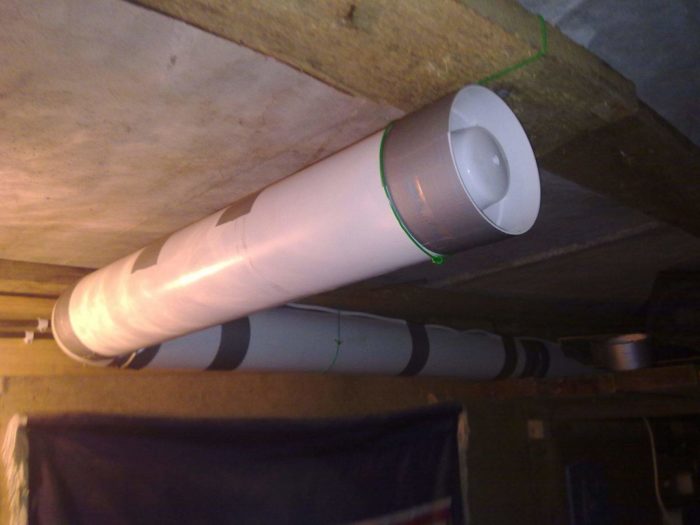 système de ventilation dans le garage