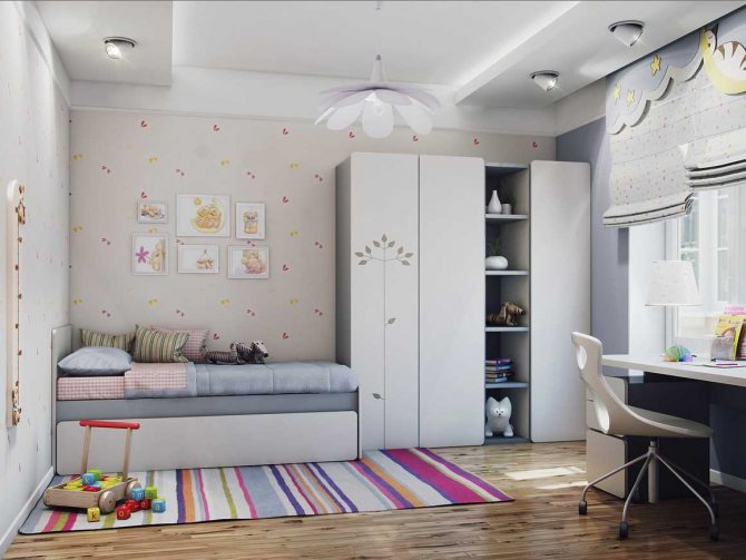Rideaux dans la chambre d'enfant pour une fille - idées de design photo