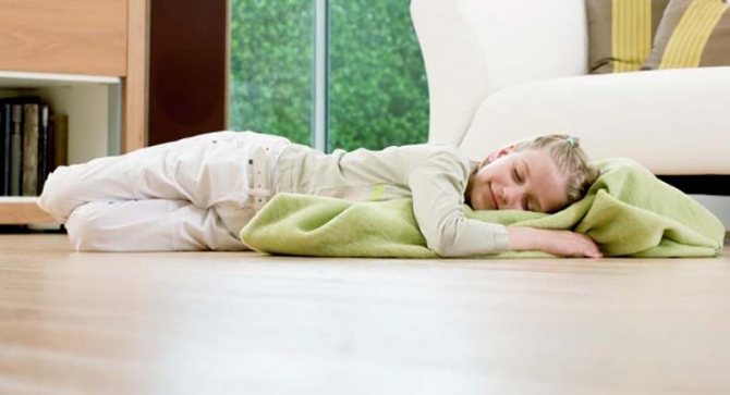 système de chauffage au sol dans la chambre