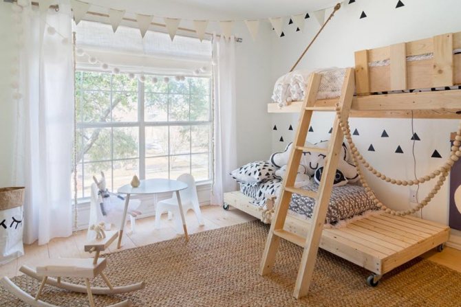 scandi dans la pépinière