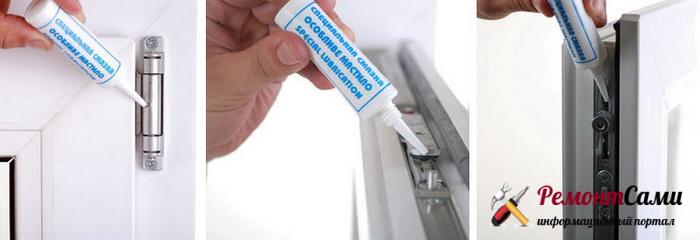 Lubrification des raccords avec une bouteille en plastique