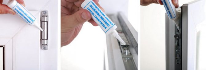 Lubrification des charnières de fenêtres en plastique