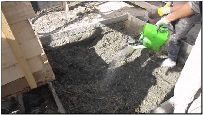 mélange de béton de bois monolithique