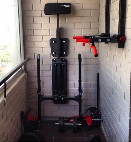 salle de sport sur le balcon