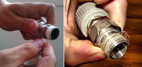 Comparaison du ruban fumé et du remorquage