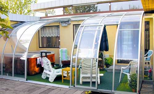 Portes vitrées sur la terrasse