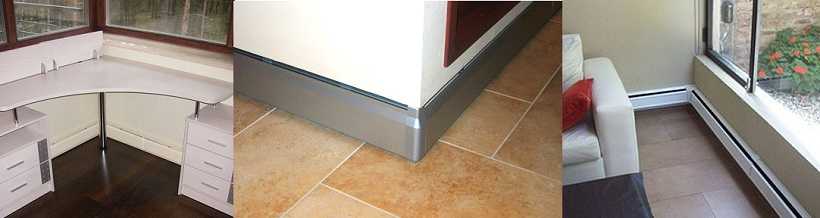 Voici à quoi ressemble le chauffage par socle. Plus d'autres appareils de chauffage