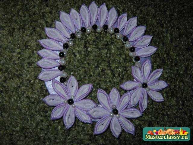 Technique Kanzashi. Cravate pour rideaux Master class