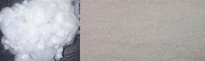 Matériau d'isolation thermique en polyester.