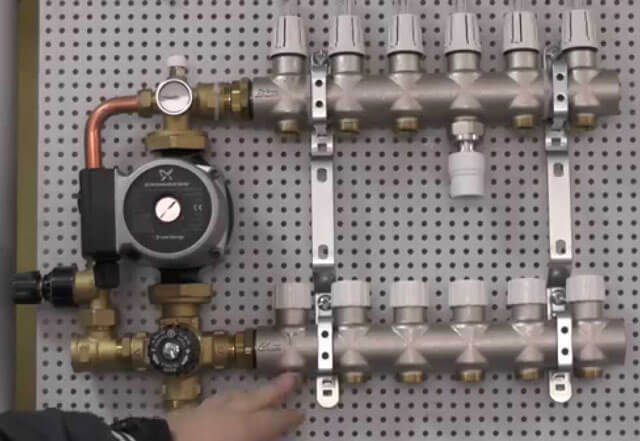 chauffage au sol sans unité de mélange