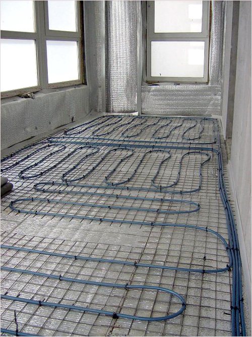 Plancher chaud sur le balcon