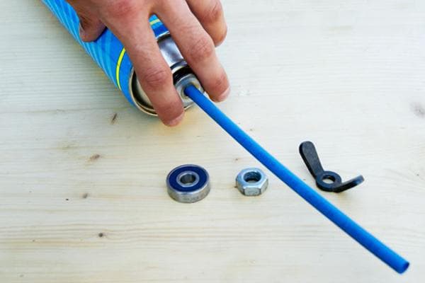 Gaine thermorétractable sur cylindre avec mousse polyuréthane