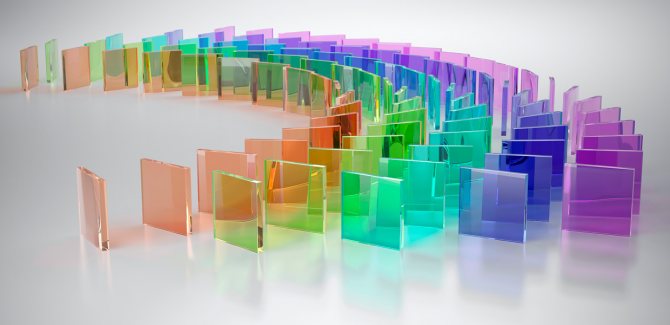 Fenêtres en plastique teinté