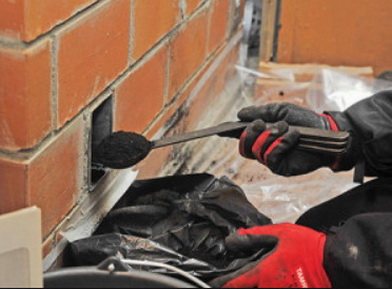 élimination de la suie par le bas