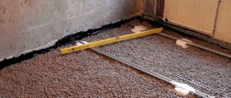 Pose de la chape brute