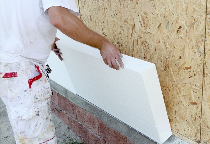 Pose de polystyrène