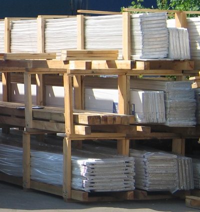 Emballage des appuis de fenêtre en PVC