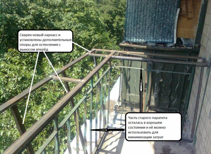 Renforcement et installation d'un parapet métallique