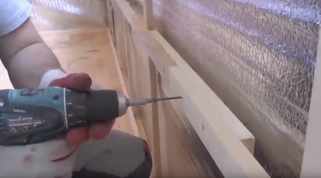 installation de la deuxième barre longitudinale