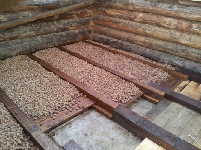 Isolation thermique du sol avec de l'argile expansée