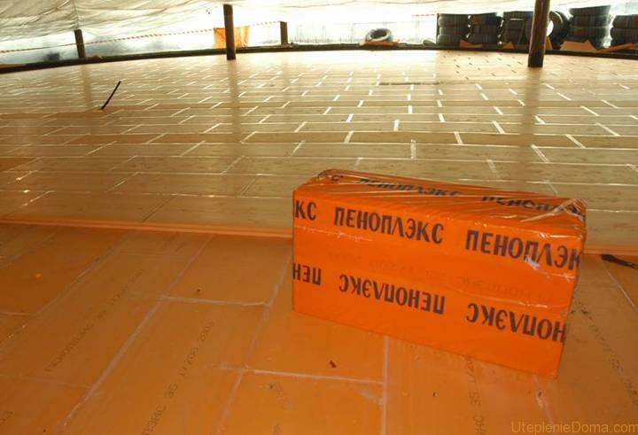 Isolation du sol avec penoplex