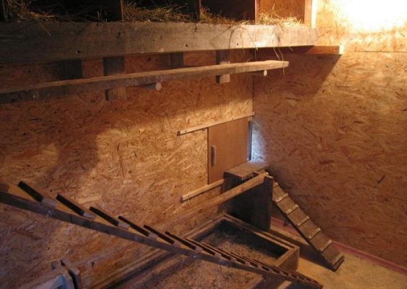 Porte de poulailler isolée